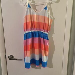 Colorful Striped summer Mini Dress